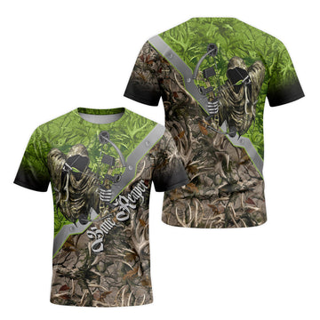 Bone Reaper Antler Camo Short Sleeve Hunting Shirt - front and back view