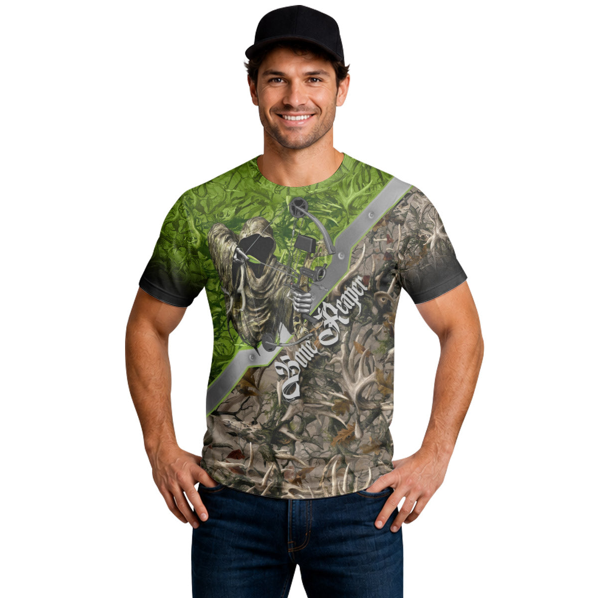 Bone Reaper Antler Camo Short Sleeve Hunting Shirt - lifestyle view