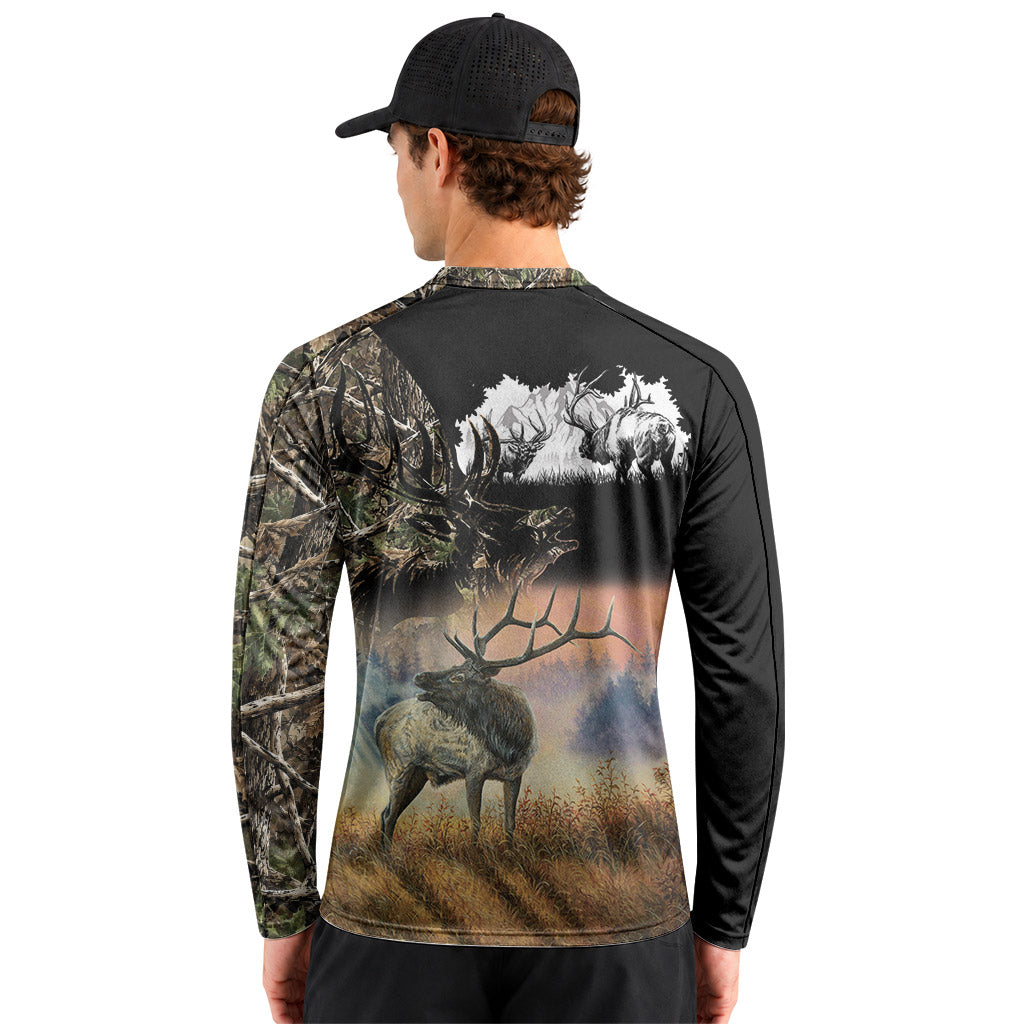 Elk Mountain Camo Long Sleeve Hunting Shirt - lifestyle view