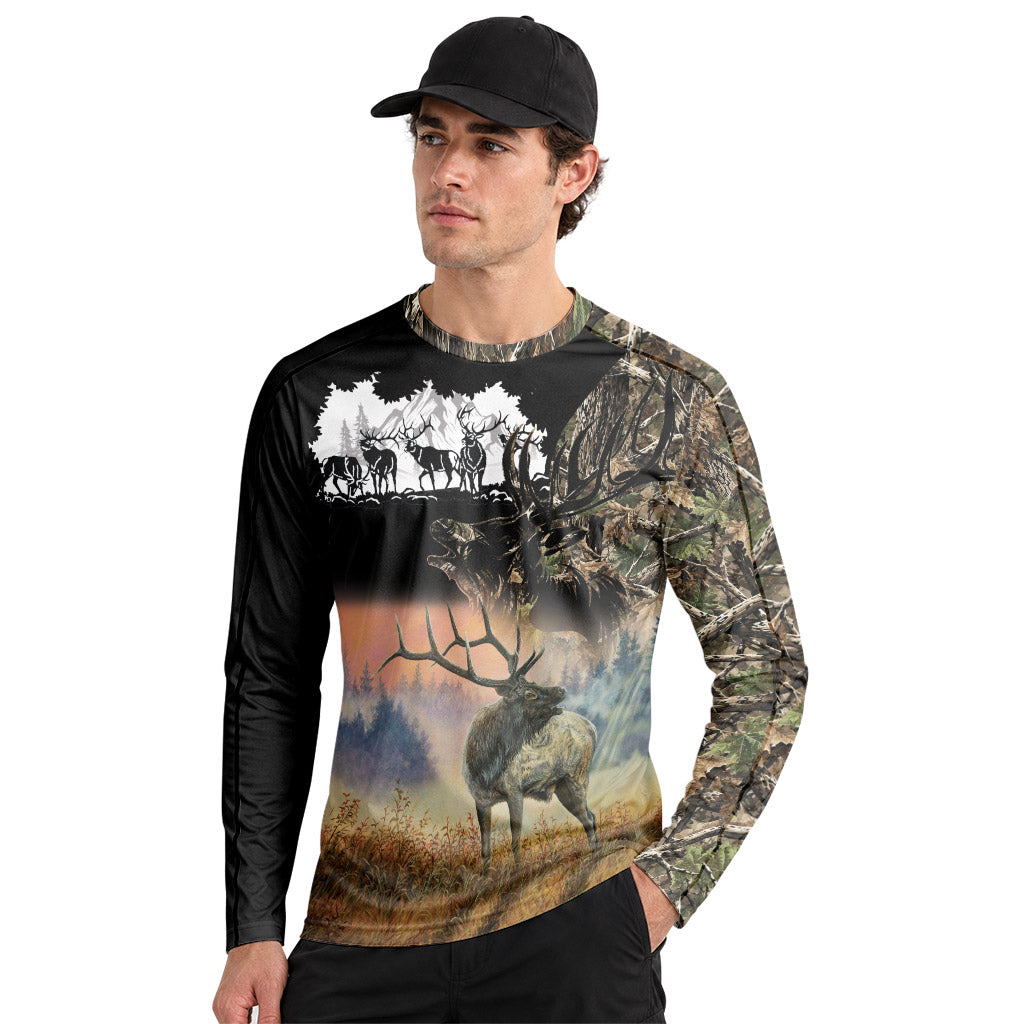 Elk Mountain Camo Long Sleeve Hunting Shirt - lifestyle view