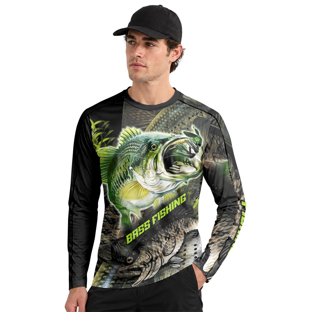Largemouth Bass Lure Long Sleeve Fishing Shirt - lifestyle view
